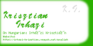 krisztian irhazi business card